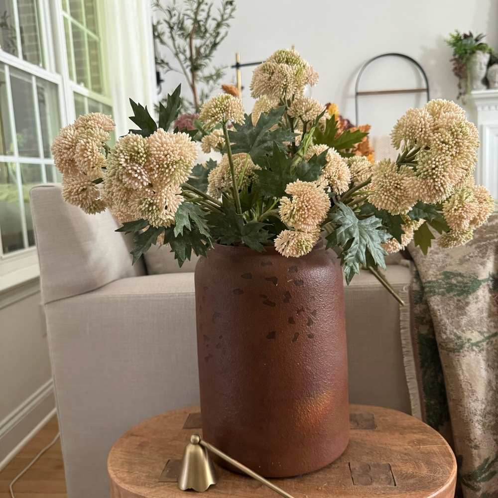 Set off 3 Faux Florals  Bunch Begonia plant 28”